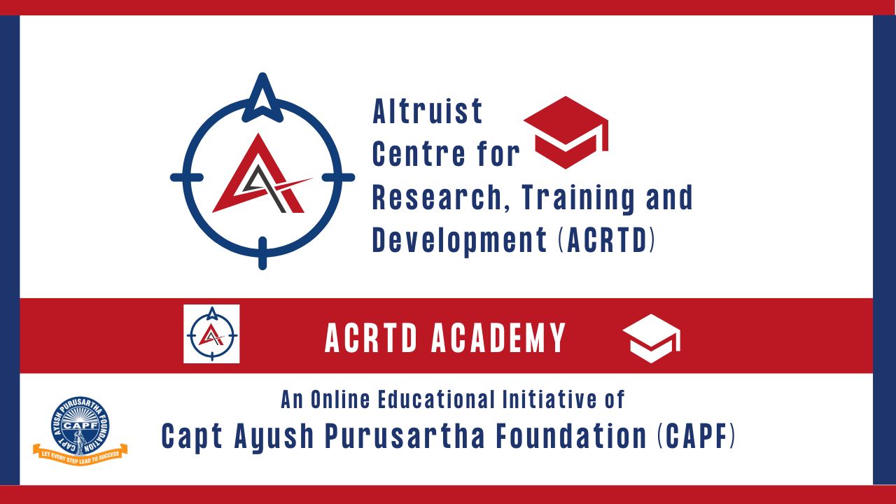 ACTRD Academy: Online Educational Initiative of ACRTD-CAPF image